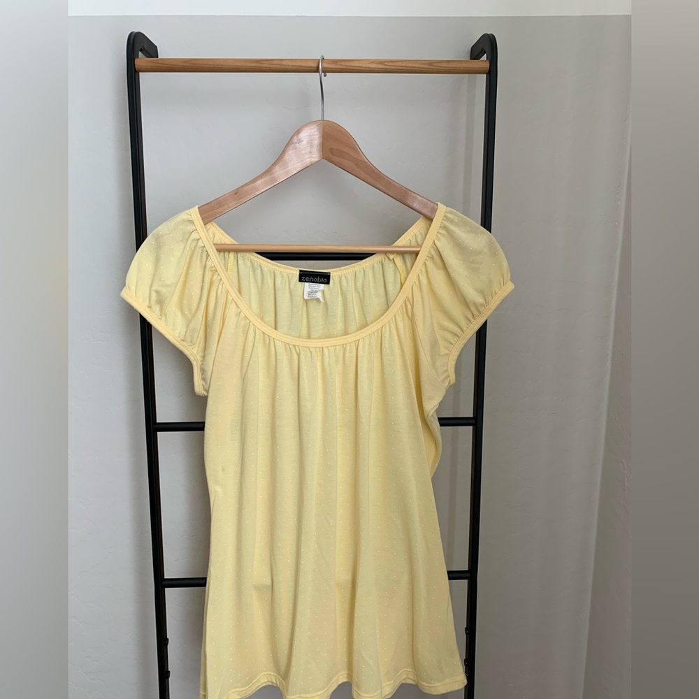 Zenobia Yellow Polka Dot Tee